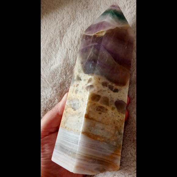 Silky Fluorite Tower (Read Description) - Picture 4 of 8